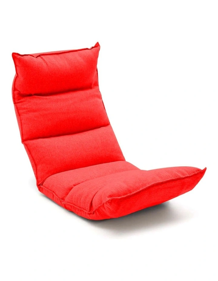 Foldable Tatami Floor Lounge Recliner Chair in Red