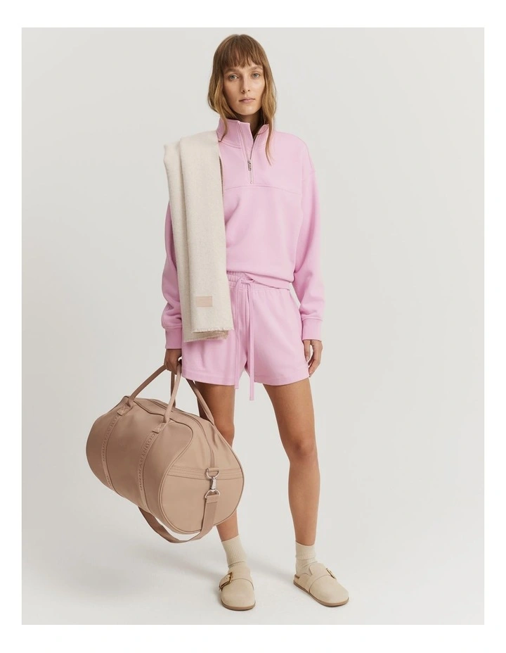 Verified Australian Cotton Heritage Sweat Short in Rose