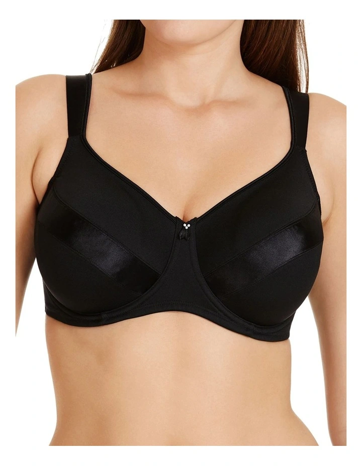 Minimiser Underwire Bra in Black