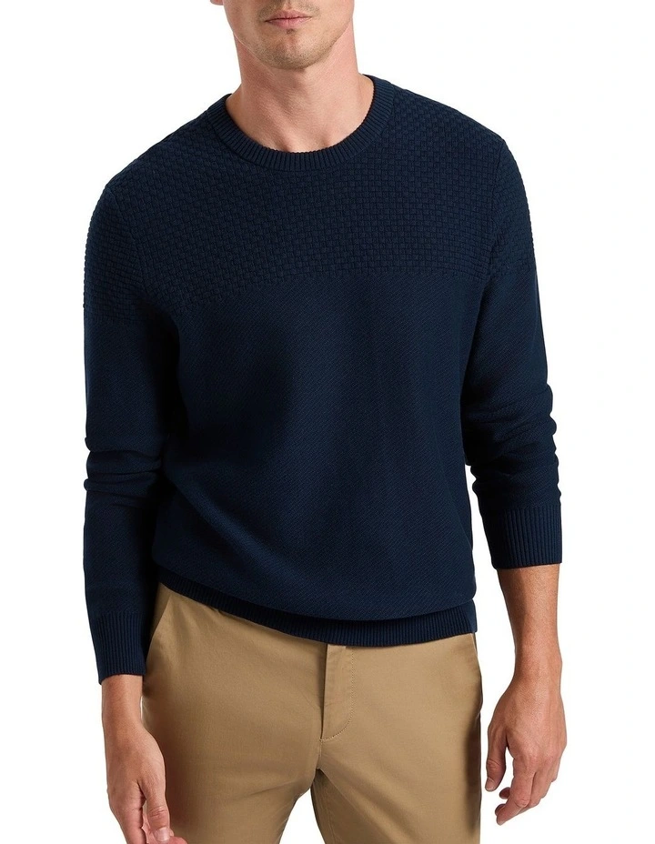 Albany Cotton Knit in Navy