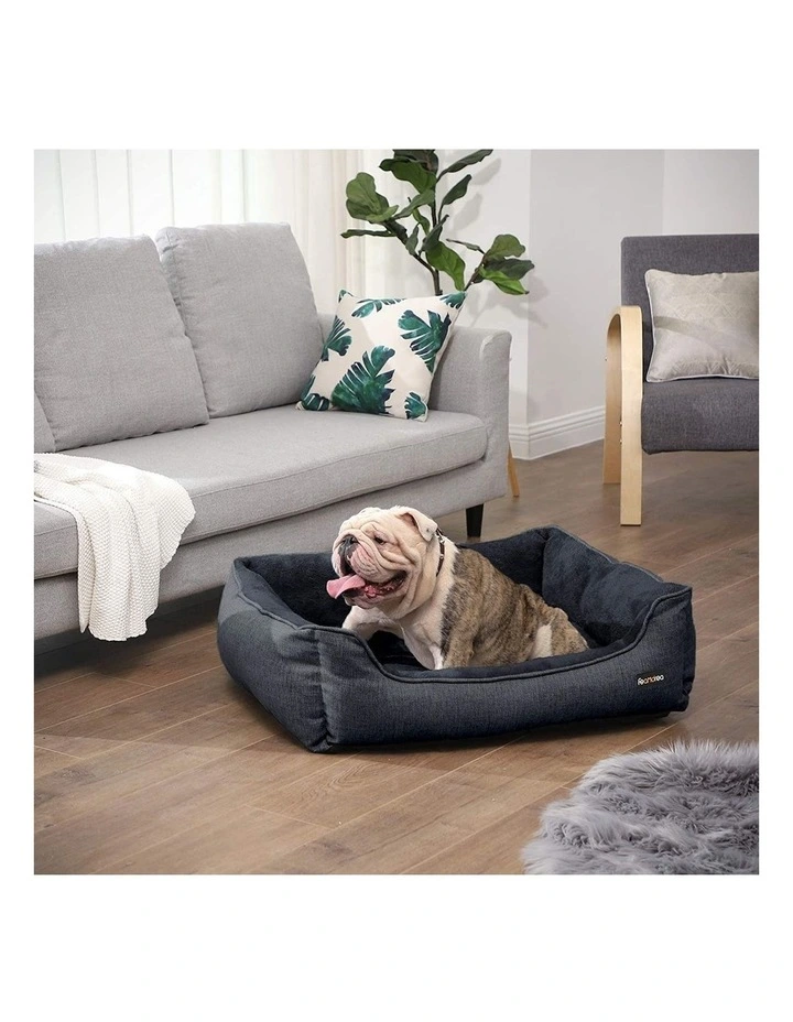 Pet Sofa Bed with Removable Washable Cover 90cm in Dark Grey