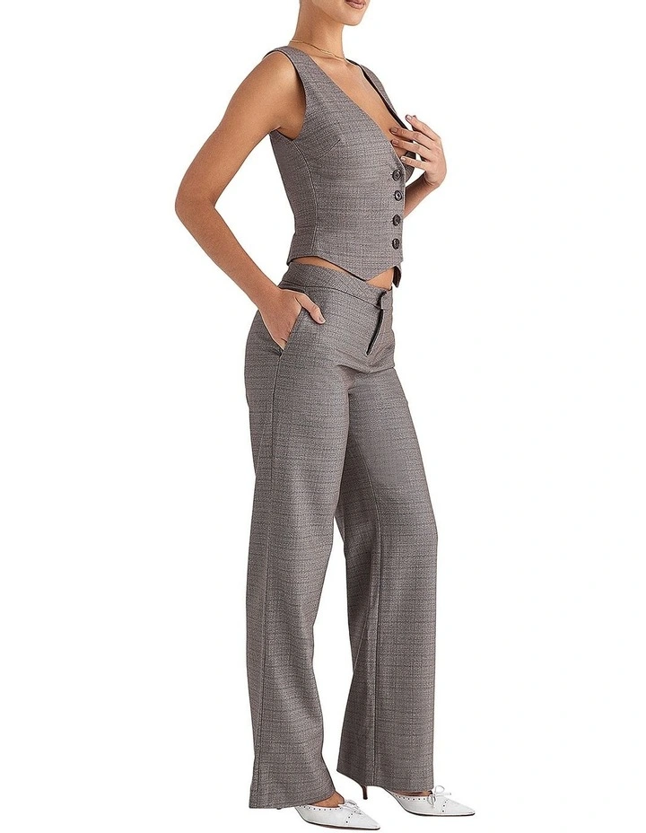 Check Trousers in Brown