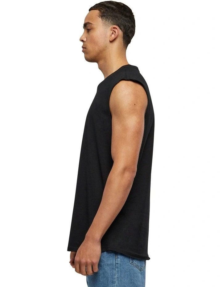 Open Edge Sleeveless Tee in Black