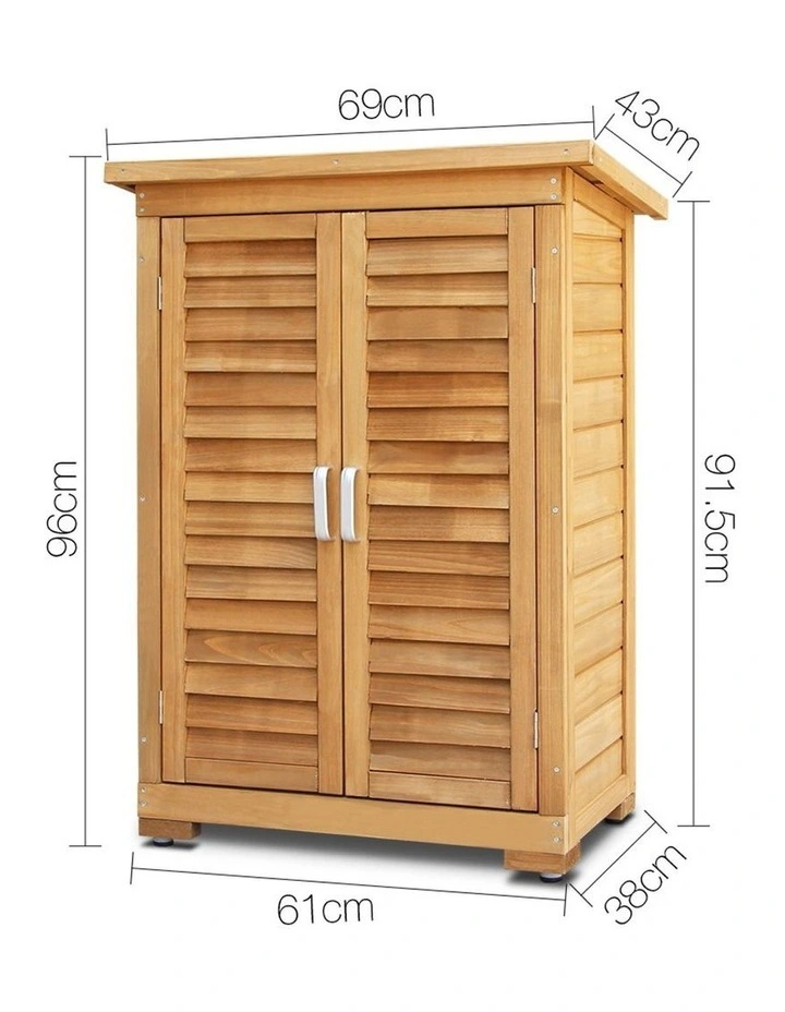 Portable Wooden Garden Storage Cabinet