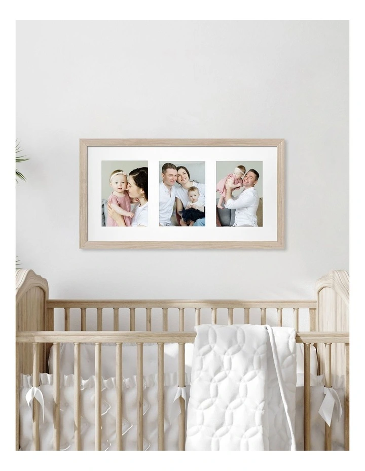 Australia Made Timber Collage Photo Frame 10x20"/5x7" in Polar Birch