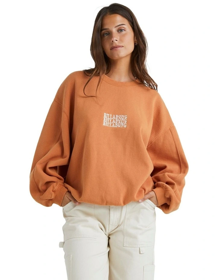 Surf High Kendall Crew Jumper in Dried Mango