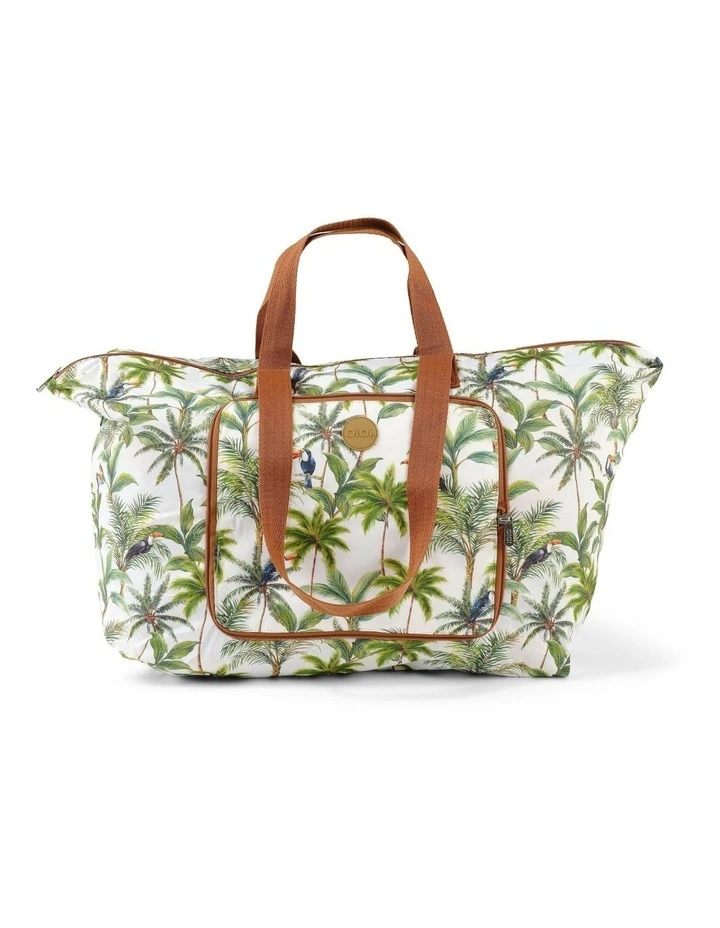 Fold Up Tote in White