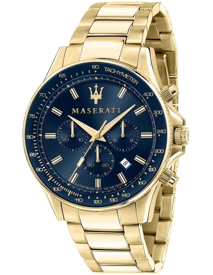 Sfida Chrono 44mm Gold Bracelet Watch R8873640008