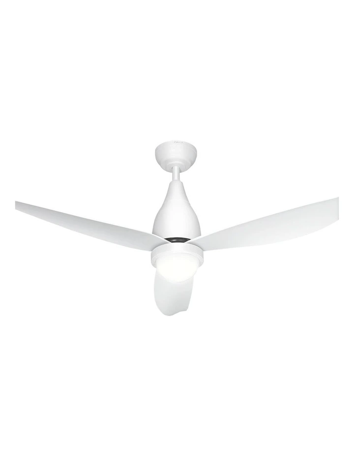 Ceiling Fan DC Motor 52 inch with Remote and LED Light in White
