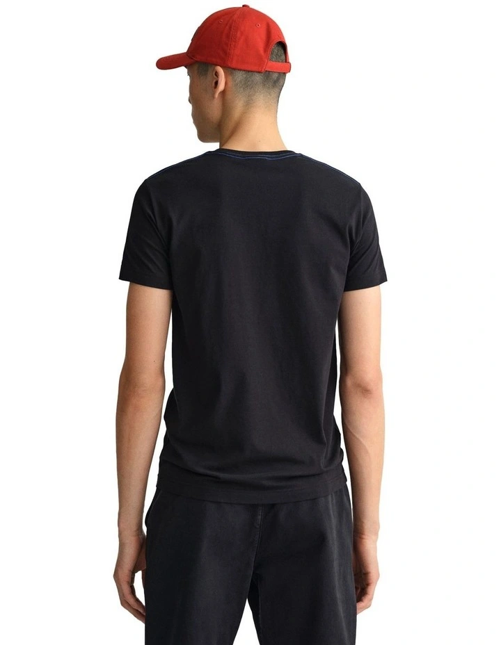 Contrast Logo T-Shirt in Black