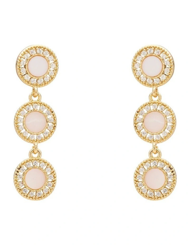 Dial Drop Earring in Gold