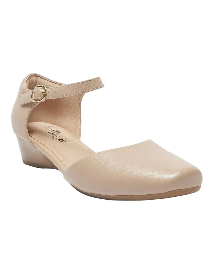 Sequel Heeled Shoes in Nude Leather