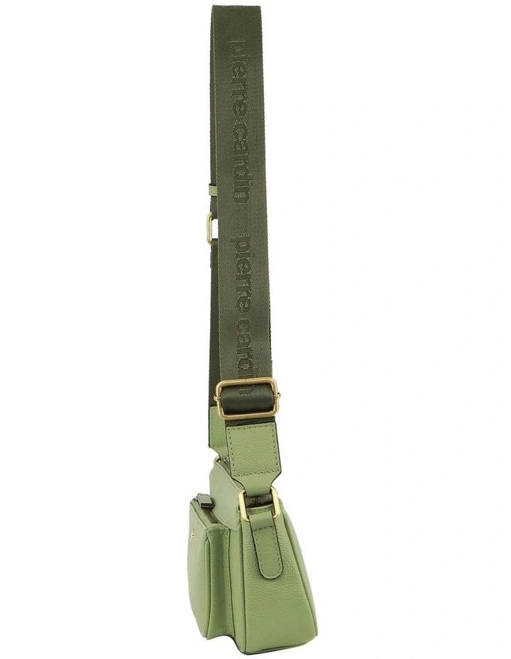 Leather Cross-Body Bag in Jade
