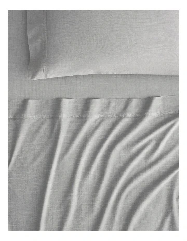 Reilly Fitted Sheet in Soft Grey
