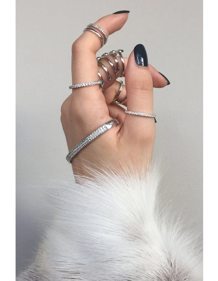 Destiny Palm Cuff in Silver