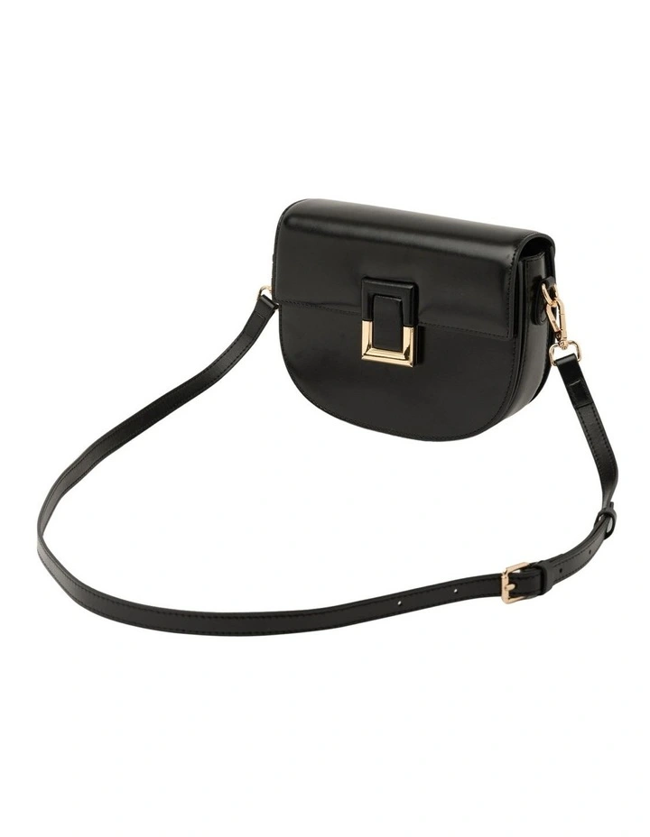 Victoria Leather Crossbody Bag in Black