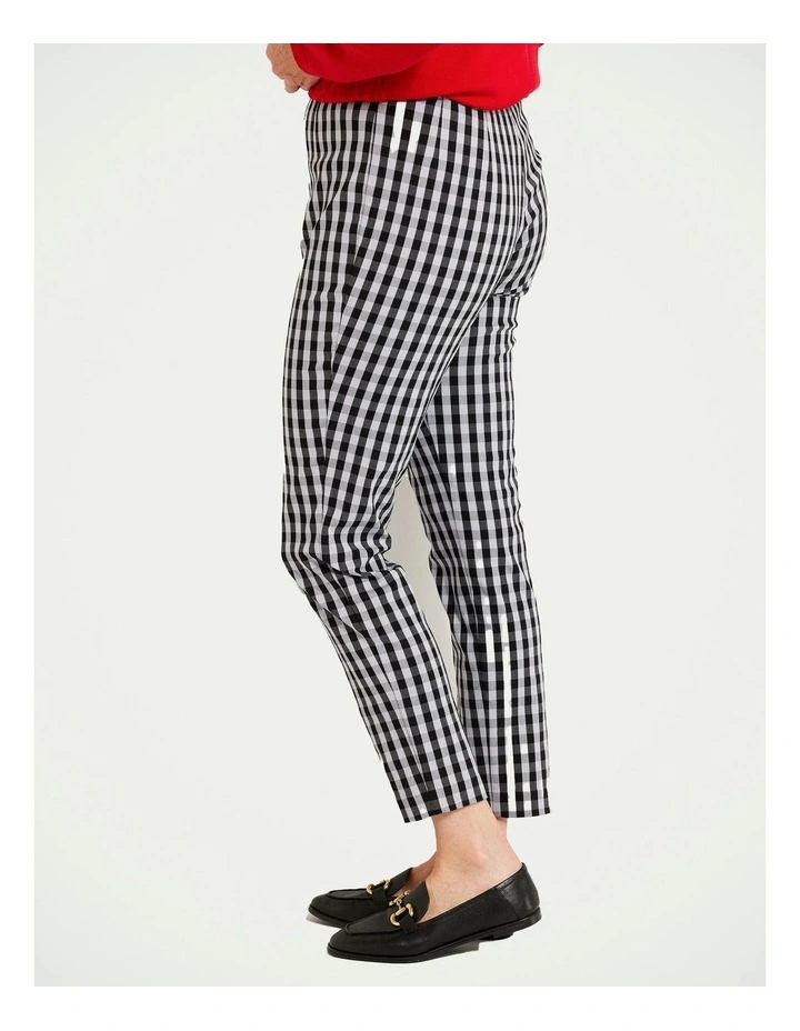 Bayview Check Stretch 7/8 Pant in Assorted