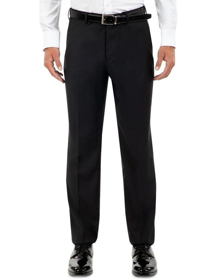 Tailored Fit Fabio Black Wool Trouser FCK410