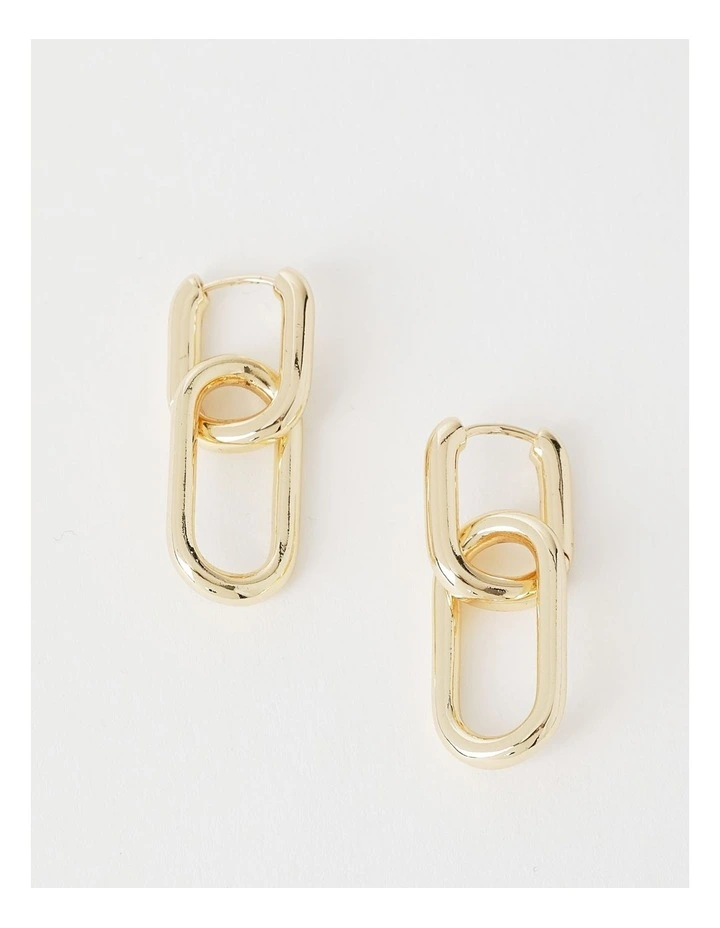 Double Chain Earring in Gold