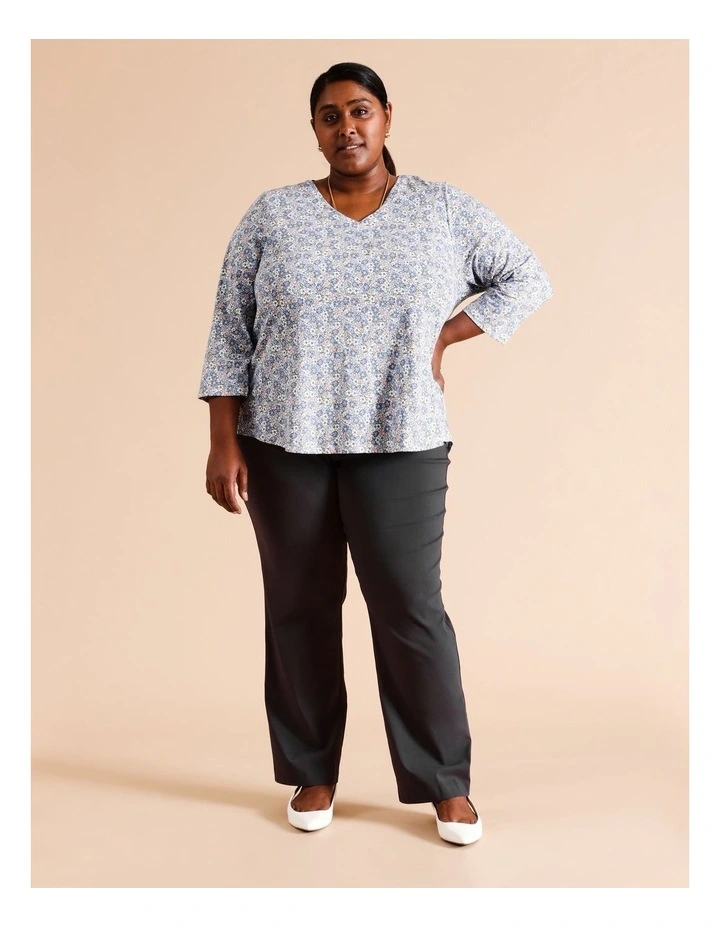 Sustainable Viscose Blend Wardrobe Staple Straight Pant In Charcoal