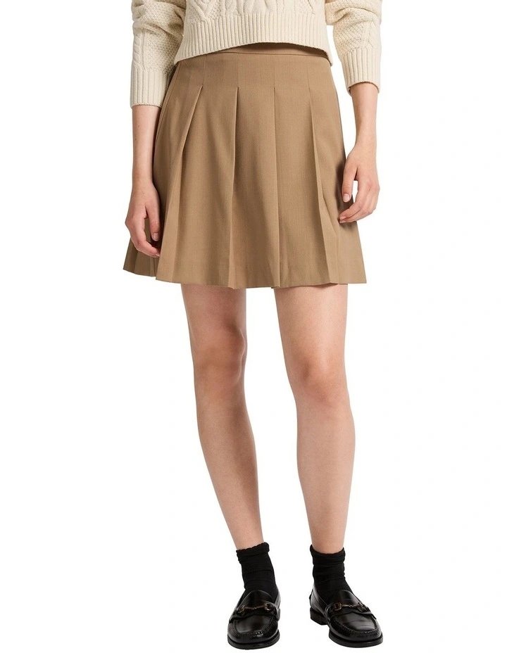 Show And Prove Mini Skirt in Biscuit