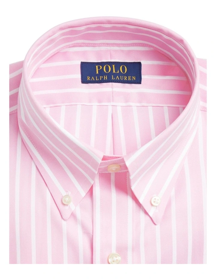 Classic Fit Striped Oxford Shirt in Pink