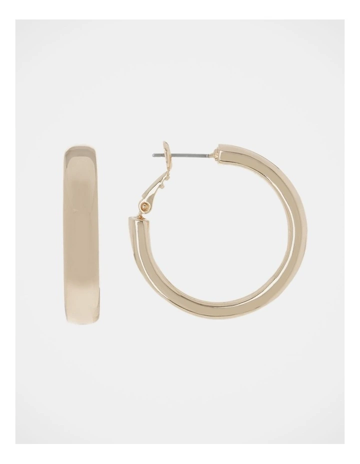 Rounded Gold Hoop Earrings