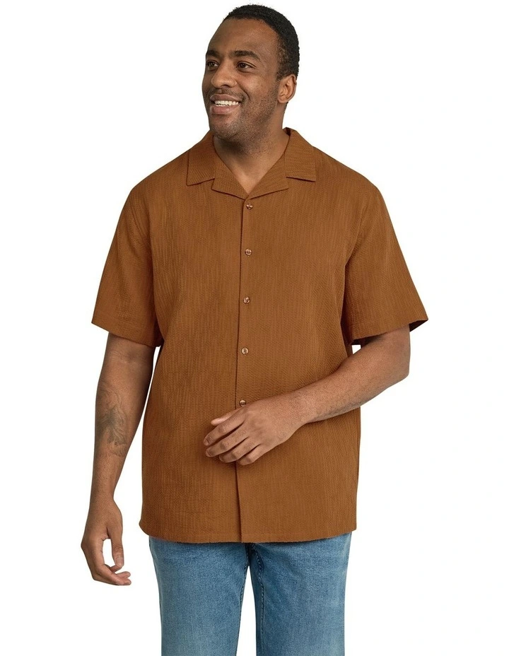 Griffen Relaxed Fit Shirt in Rust