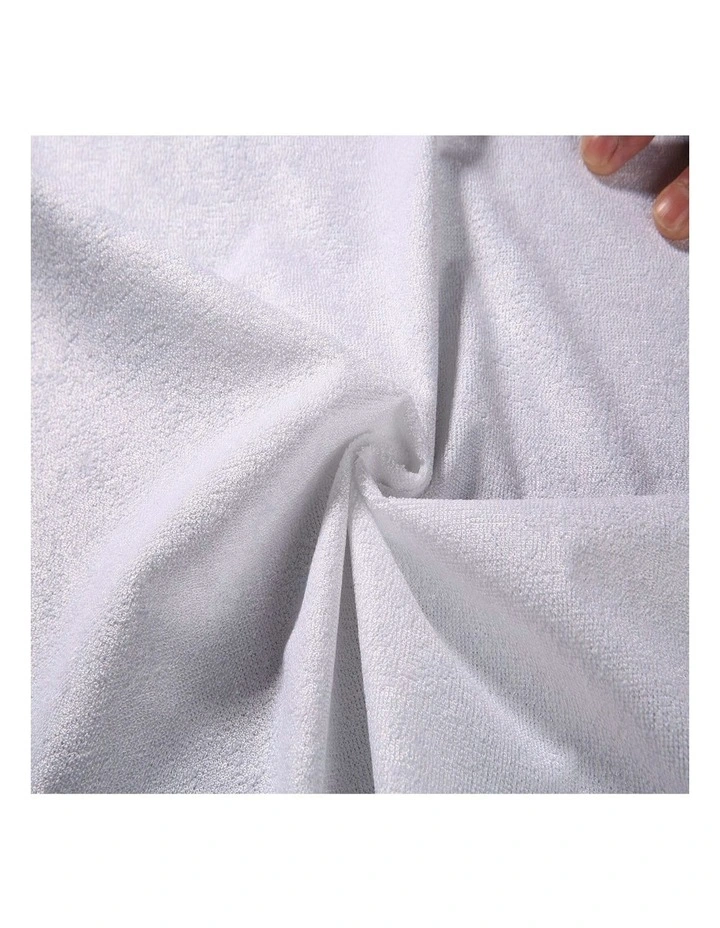 Bamboo Terry Mattress Protector Double in White