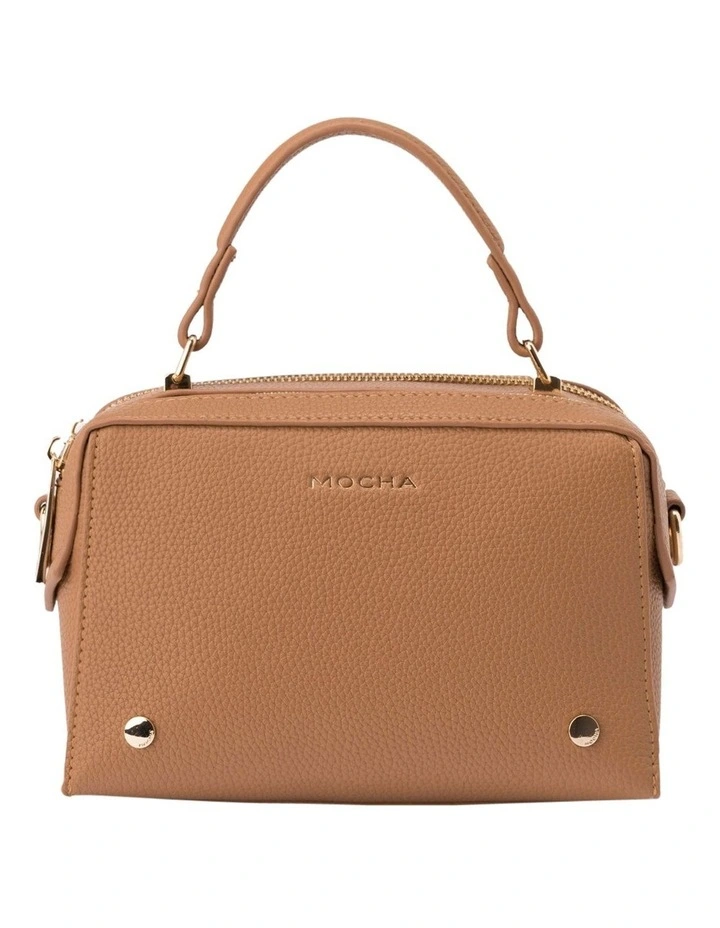 Sienna Stud Boxy Crossbody in Tan