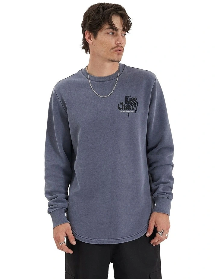 Seraph Heavy Dual Curved Sweater in Blue