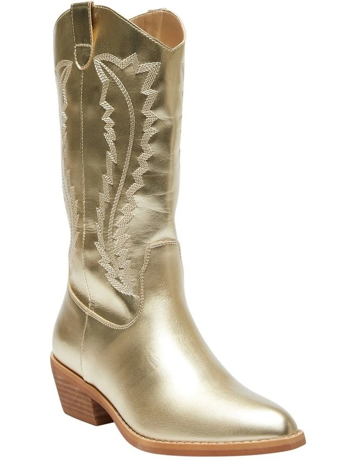 Cowboy Western Boots in Gold