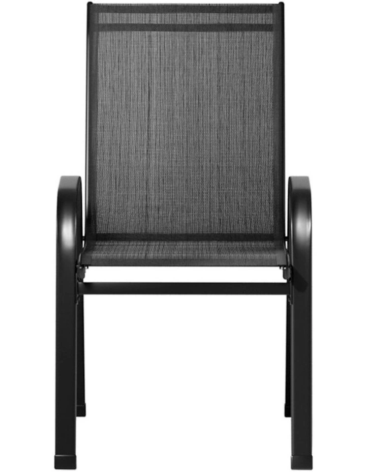Outdoor Stackable Chairs x4 in Black
