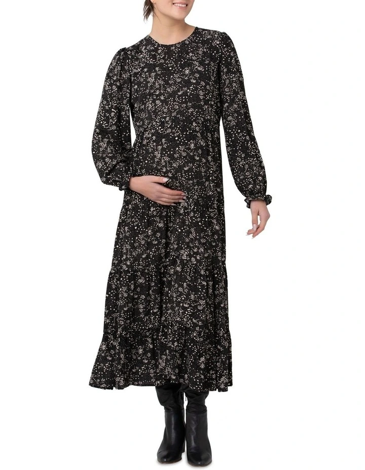 Trixie Tiered Dress in Black