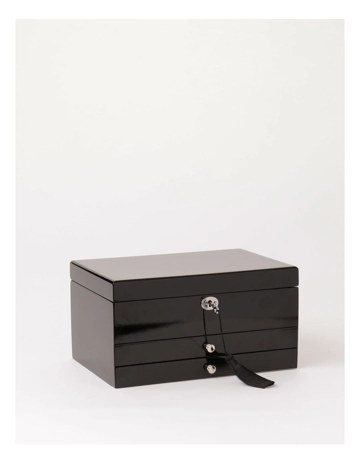 Multi Drawer High Gloss Black Jewellery Box