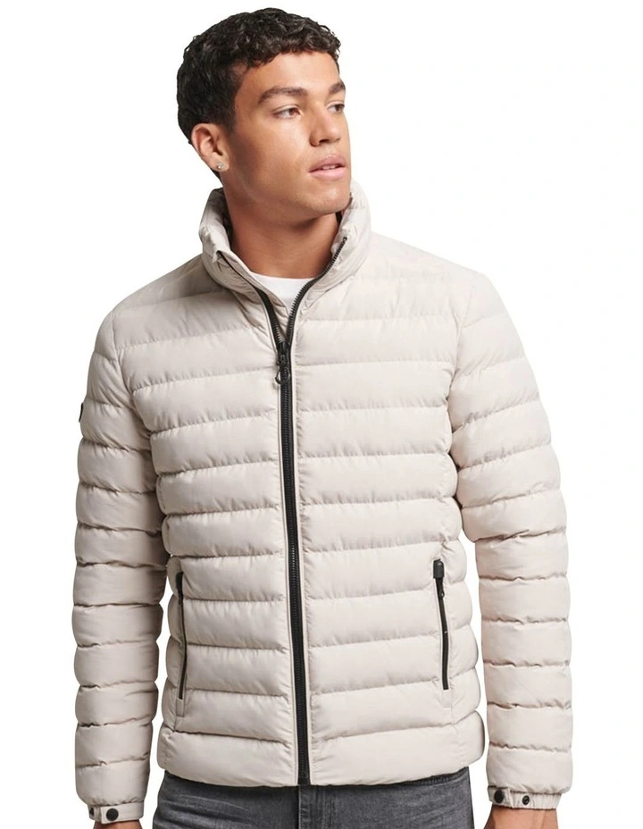 Fuji Print Padded Jacket in Chateau Grey