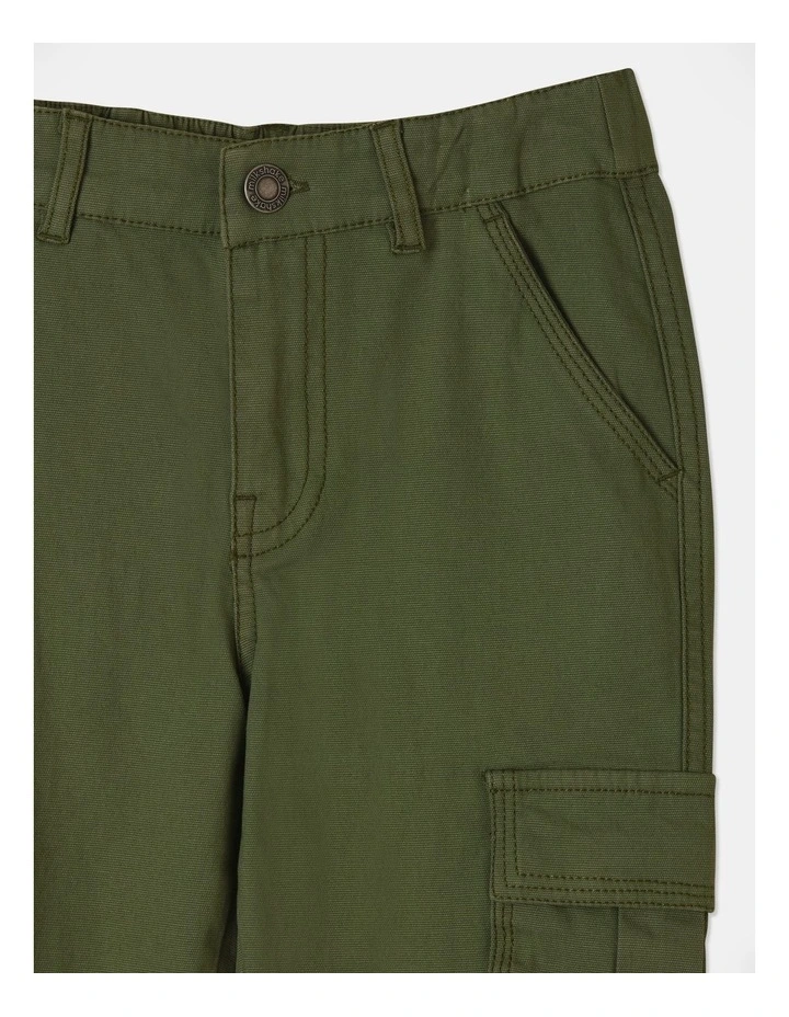 Woven Cargo Pant in Khaki