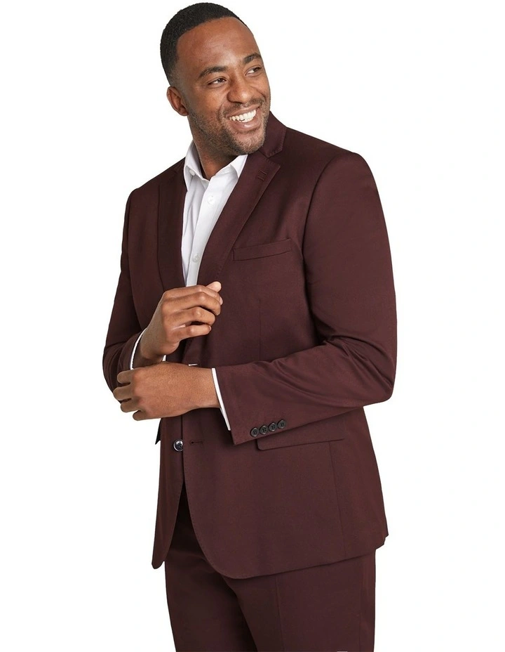 Cooper Stretch Suit Jacket in Sangria
