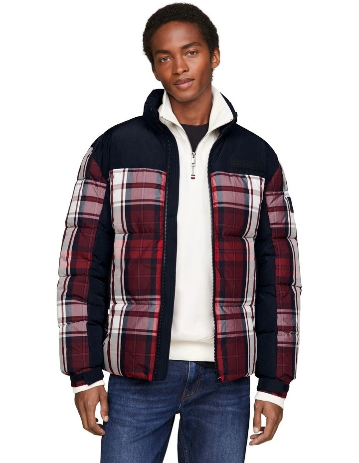 New York Check Puffer Jacket in Assorted
