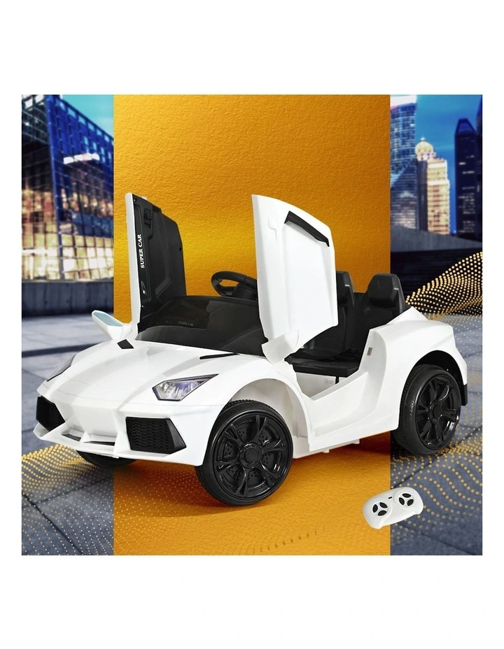 Kids Electric Ride On Car Ferrari-Inspired Toy Cars Remote 12V in White