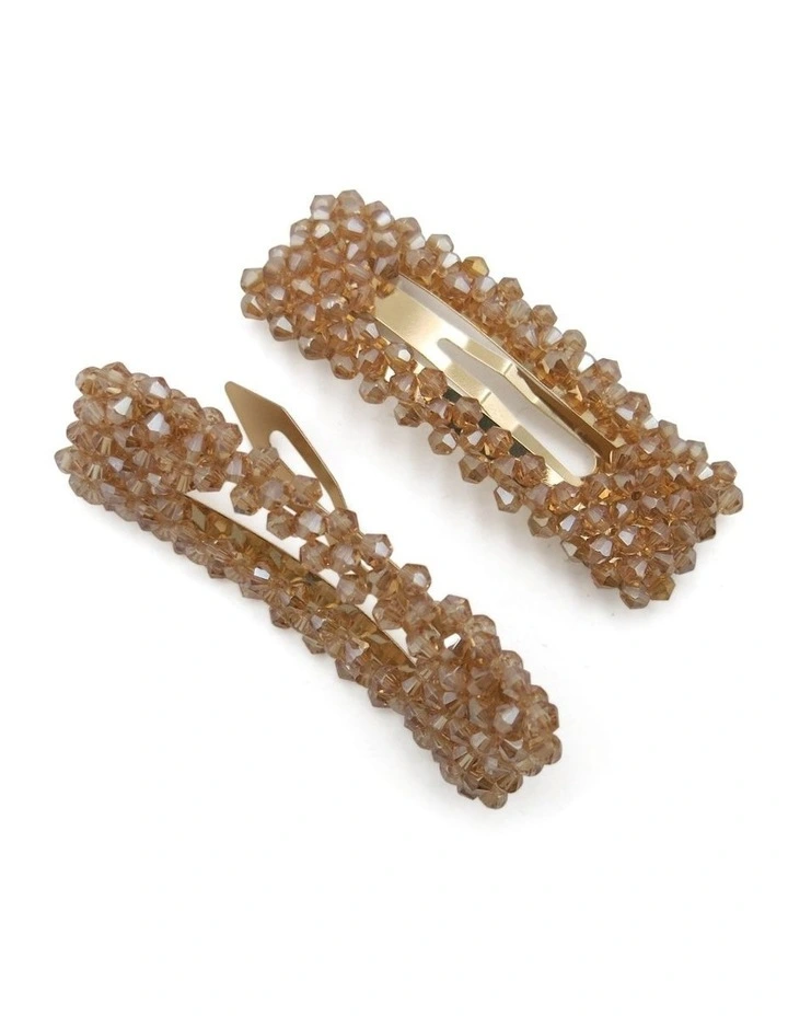 Lorenza Hair Clip Set in Gold