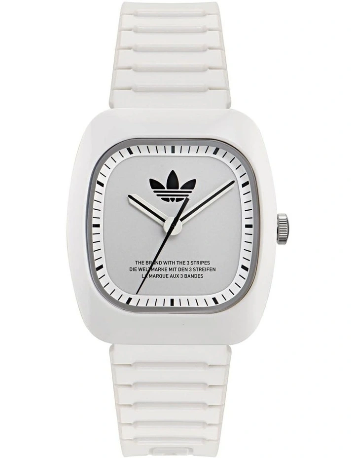 Retro Wave Two Resin Watch in White