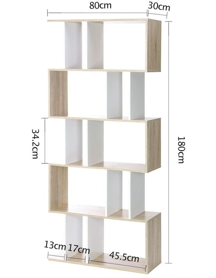 5 Tier Display Book Storage Shelf Unit