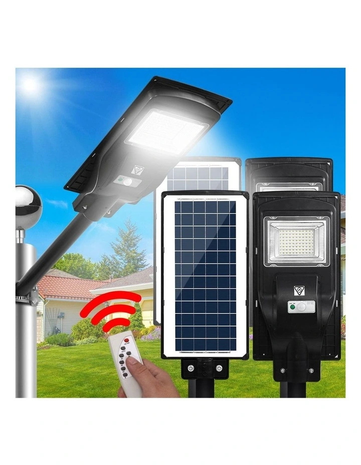 2x LED Solar Street Flood Sensor Outdoor Light 90W