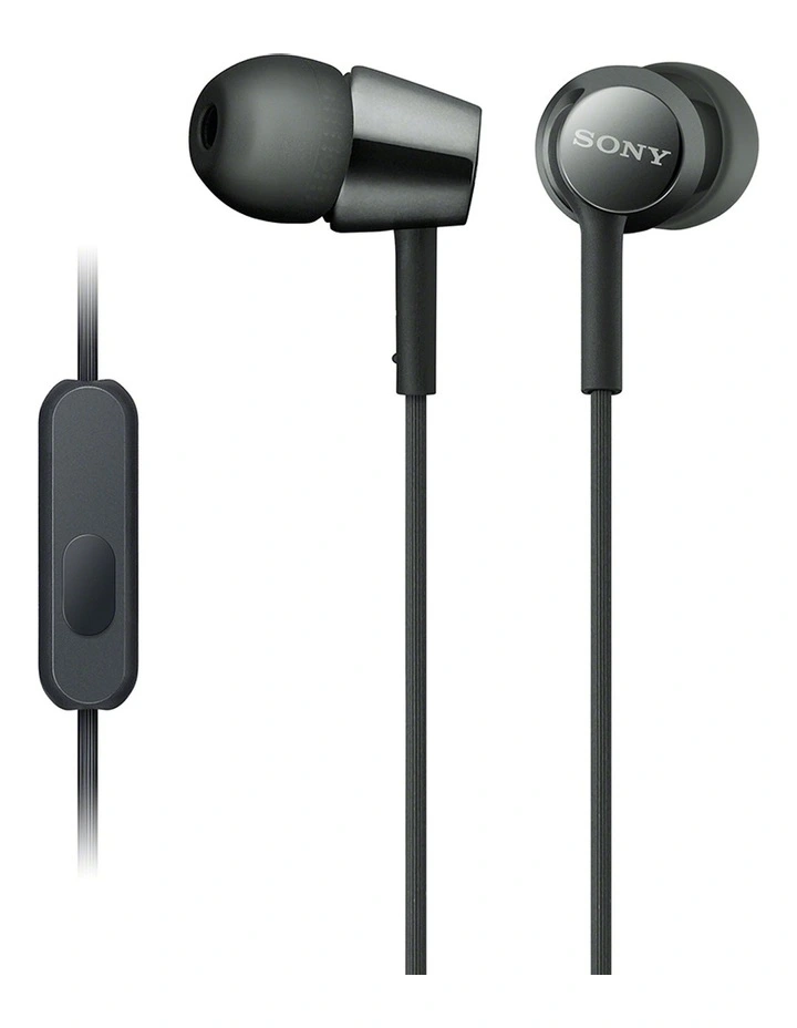 Black In Ear Headphones Black MDREX155APB