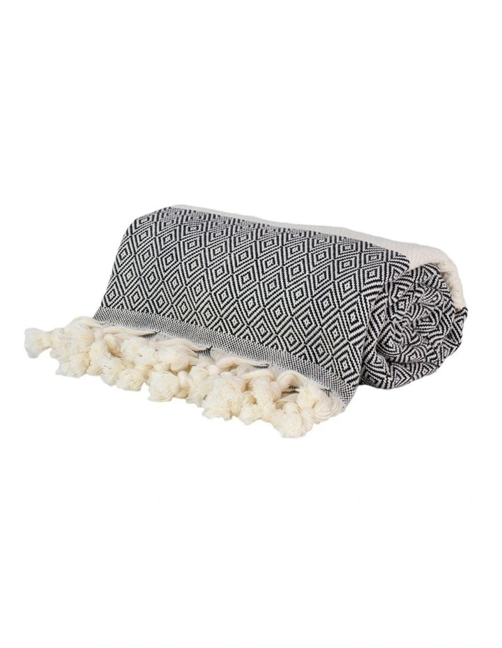 Turkish Towel in Black/White