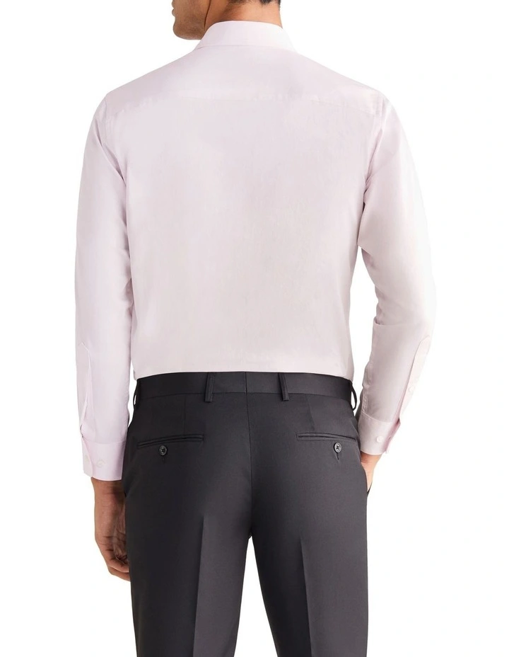 Slim 1 Col twill Shirt in Pink