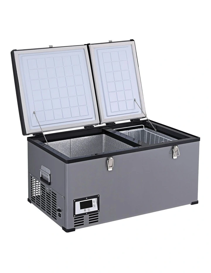 Camping Fridge Portable Bar Fridges Freezer 80L in Grey