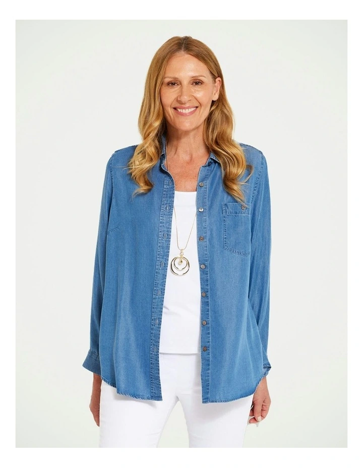 Laurant Plain Shirt in Blue