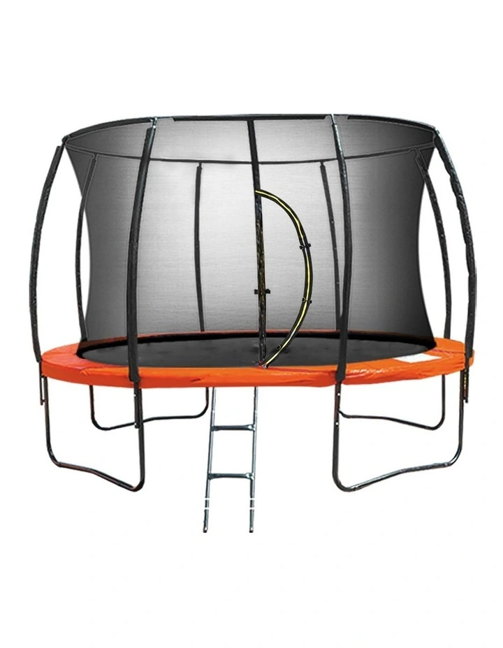 12ft Trampoline Round Safety Net Spring Safety Pad Cover Mat Free Orange/Blue
